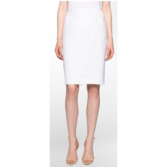 Calvin Klein Dresses & Skirts - NWT Calvin Klein White Linen Skirt